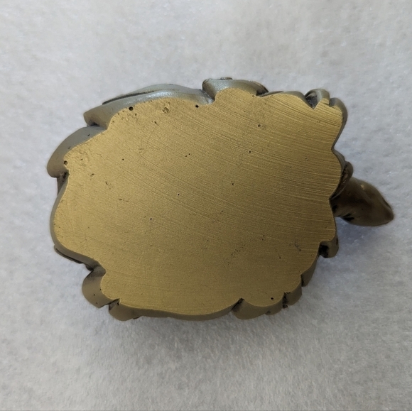 3" Gold Feng Shui Lucky Turtle Statue Figurine Paperweight Gift Home Decor - Picture 9 of 10